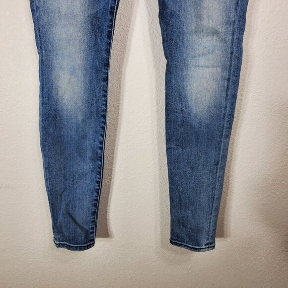 7 For All Mankind Womans Size 26 The Skinny Mid-Rise Jeans Light Wash Denim - Picture 4 of 13